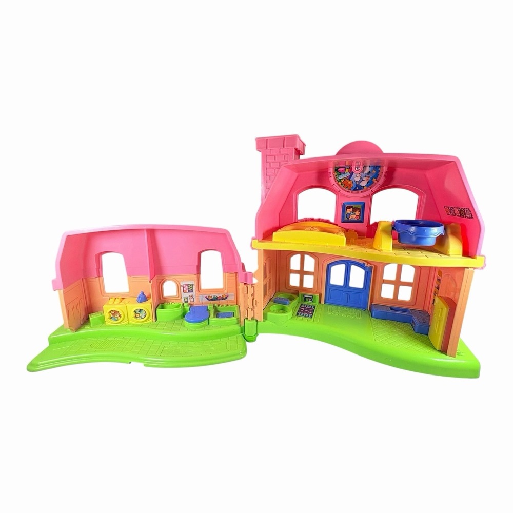 Fisher Price Little People House 2008 Happy Sounds Pink P3329 Mattel - Picture 2 of 9